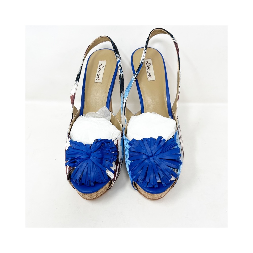 Devani Womens Shoes Size 10 leather Slingback Platform Open Toe Heels Shoes NEW